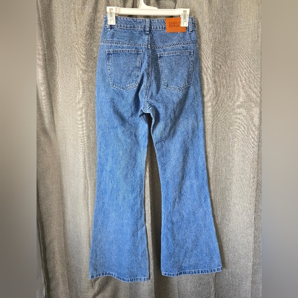 Princess Polly CABARITA Lounge Denim Flared Jeans Medium Wash size 4 NWT - Picture 3 of 9